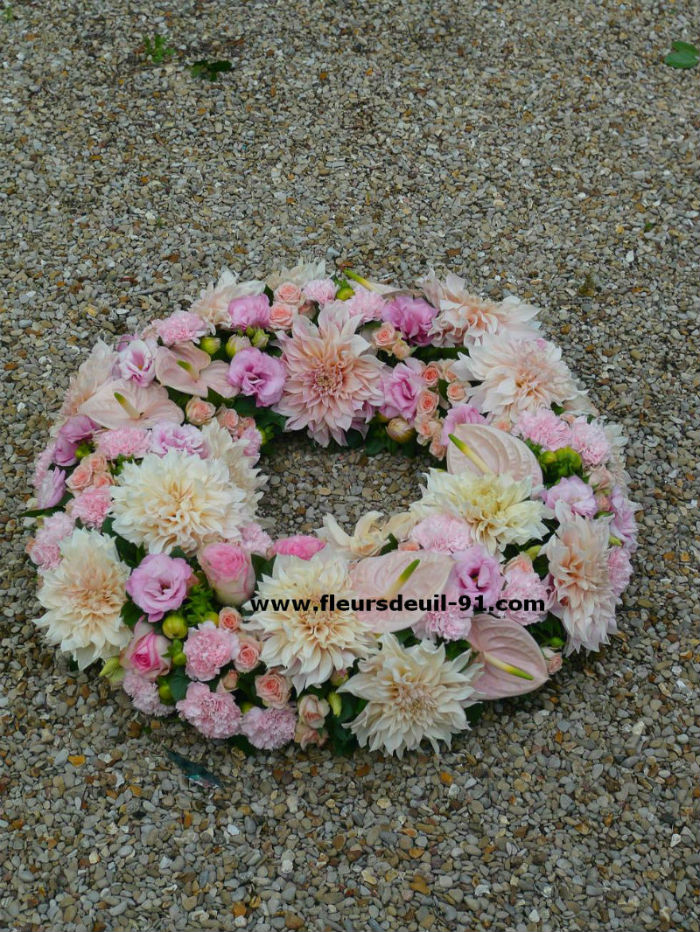 couronne plate pastel rose Etampes