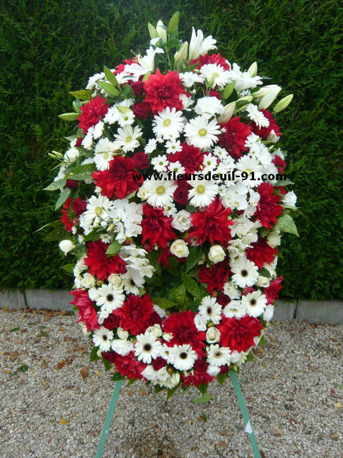 Couronne traditionnelle rouge et blanc Nedellec-Rivière Etampes